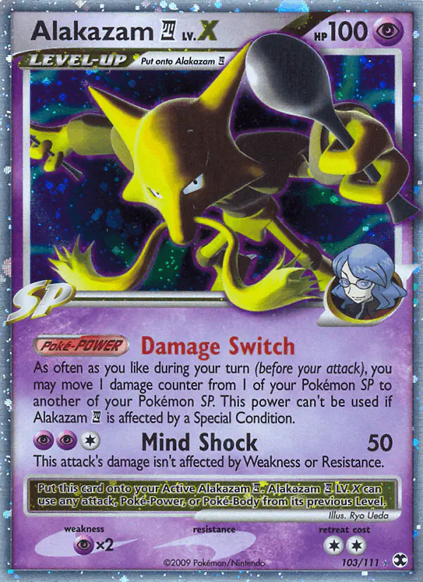 Carta Alakazam E4 LV.X 103/111 de Rising Rivals