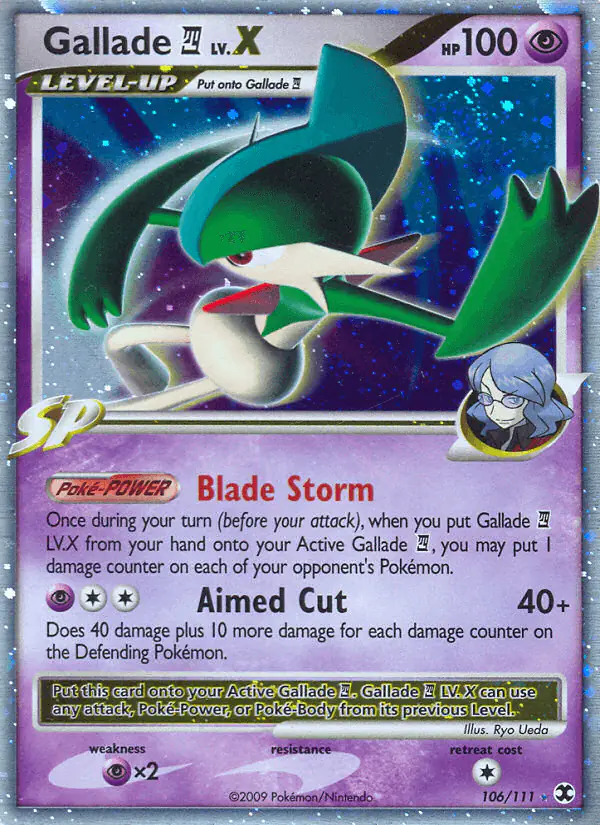 Carta Gallade E4 LV.X 106/111 de Rising Rivals