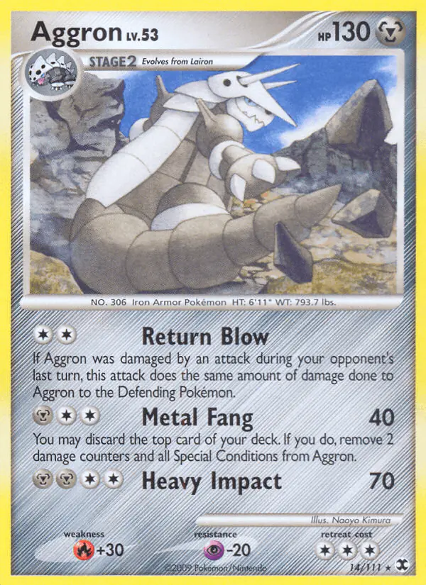 Carta Aggron 14/111 de Rising Rivals