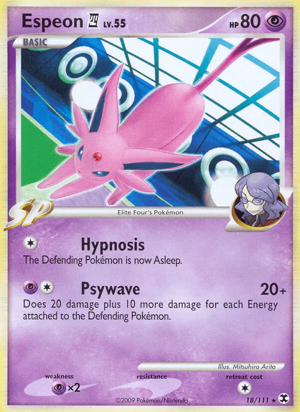 Carta Espeon E4 18/111 de Rising Rivals