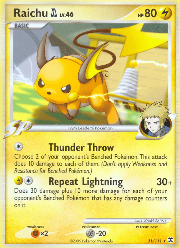 Carta Raichu GL 31/111 de Rising Rivals