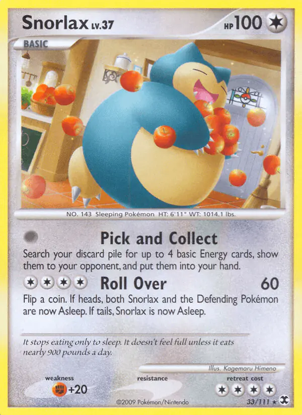 Carta Snorlax 33/111 de Rising Rivals