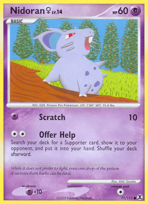 Carta Nidoran ♀ 71/111 de Rising Rivals