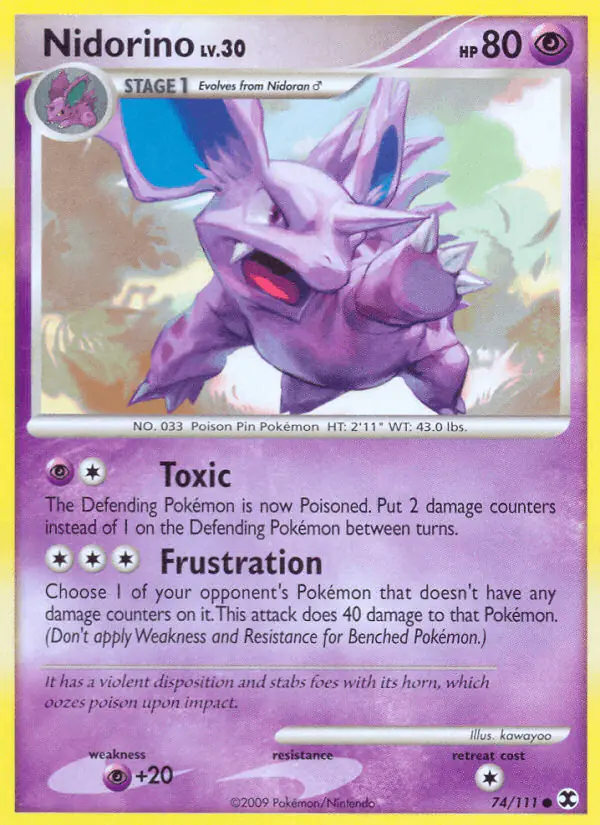 Carta Nidorino 74/111 de Rising Rivals