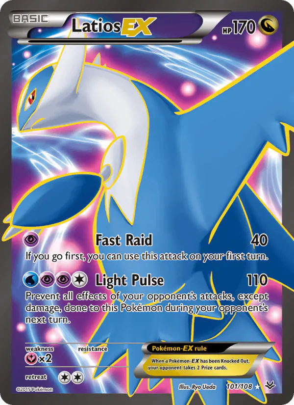 Carta Latios EX 101/108 de Roaring Skies
