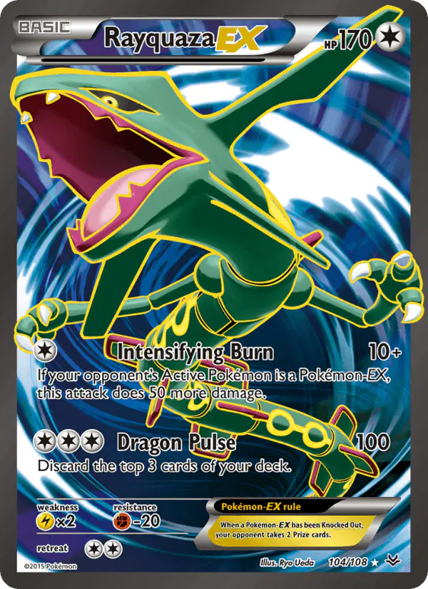 Carta Rayquaza EX 104/108 de Roaring Skies