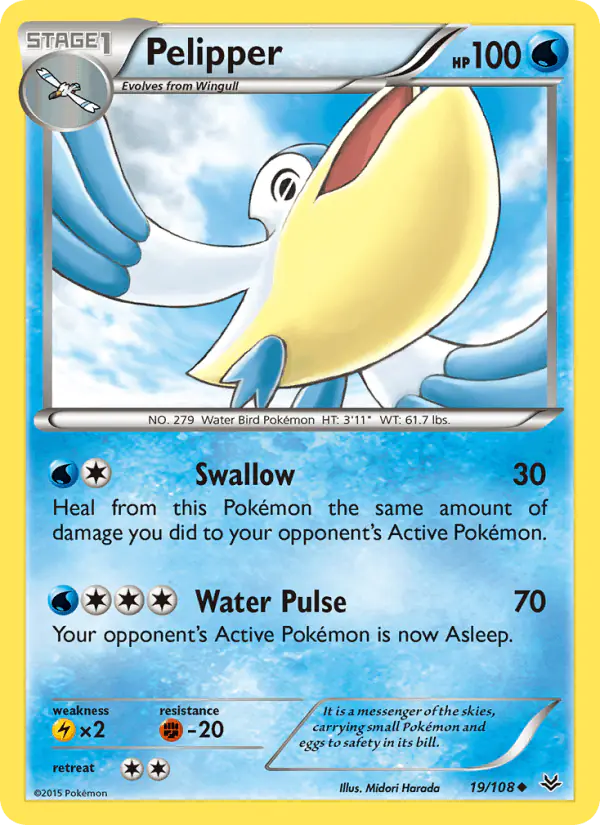 Carta Pelipper 19/108 de Roaring Skies