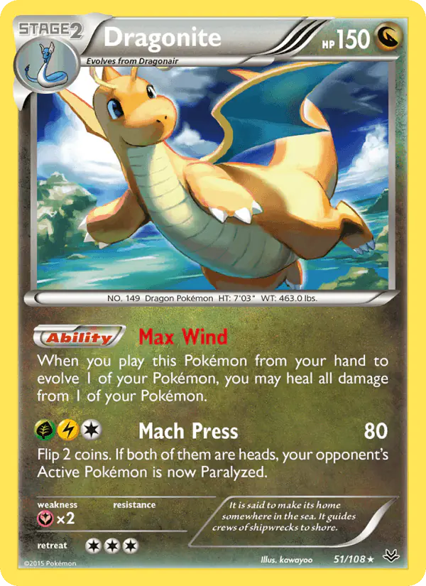 Carta Dragonite 51/108 de Roaring Skies