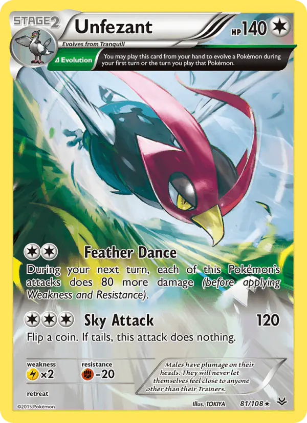 Carta Unfezant 81/108 de Roaring Skies