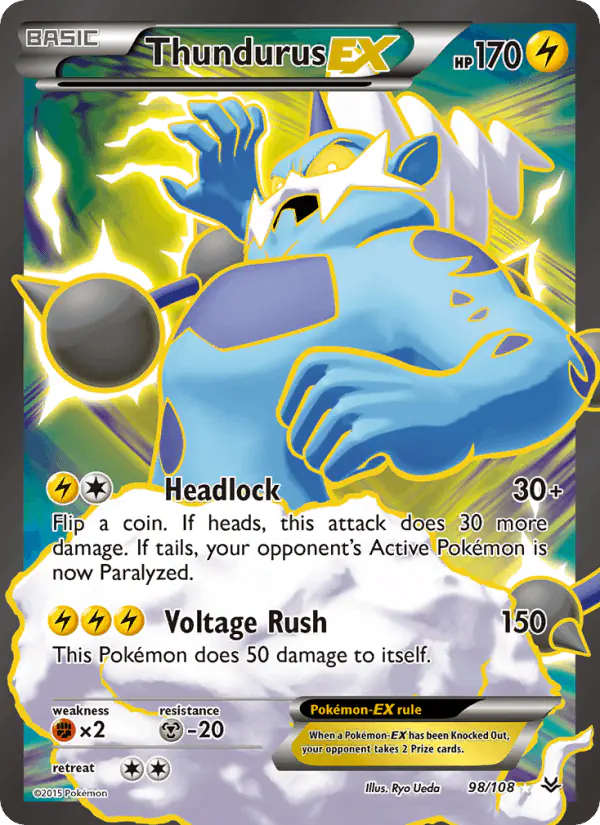 Carta Thundurus EX 98/108 de Roaring Skies