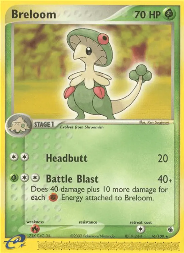 Carta Breloom 16/109 de Ruby & Sapphire