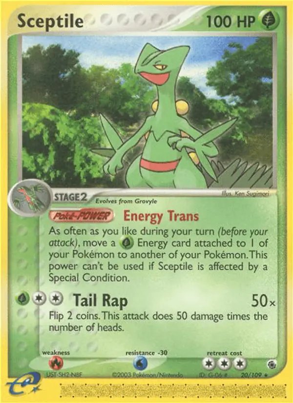 Carta Sceptile 20/109 de Ruby & Sapphire