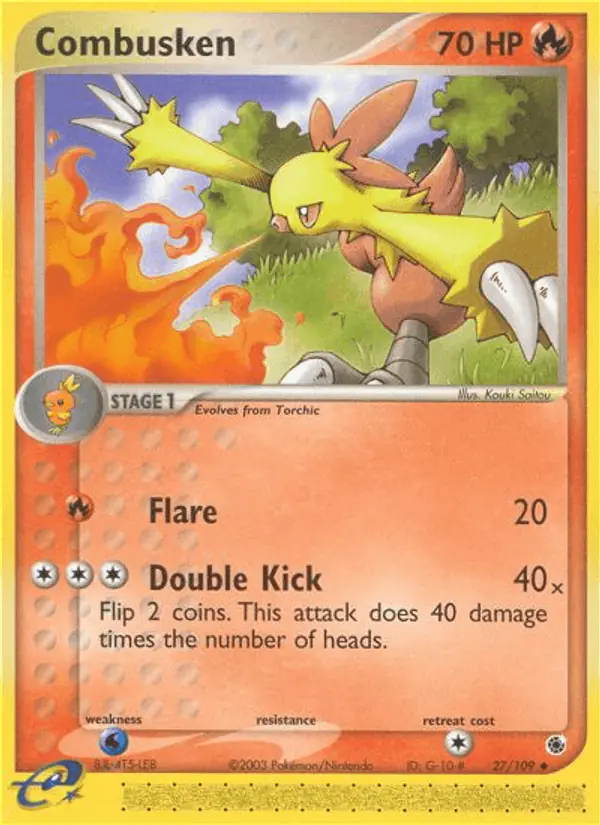 Carta Combusken 27/109 de Ruby & Sapphire
