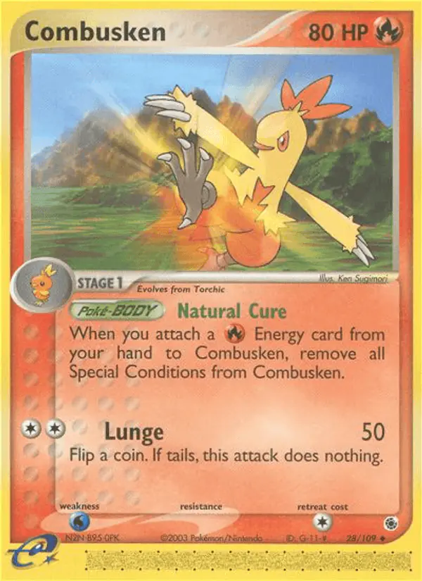 Carta Combusken 28/109 de Ruby & Sapphire