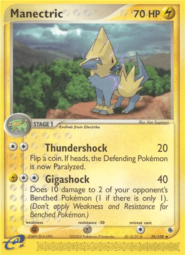 Carta Manectric 39/109 de Ruby & Sapphire
