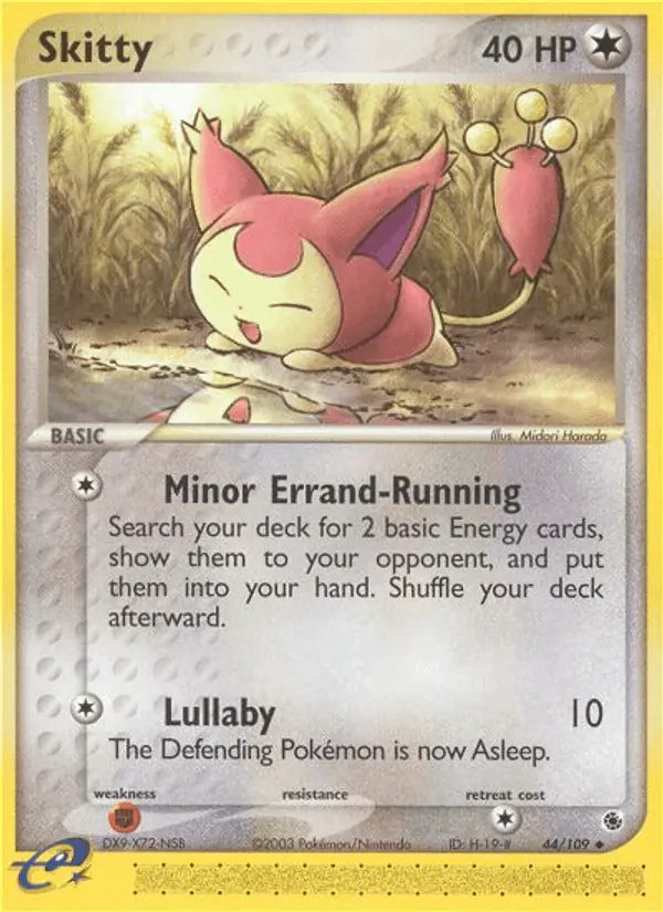 Carta Skitty 44/109 de Ruby & Sapphire