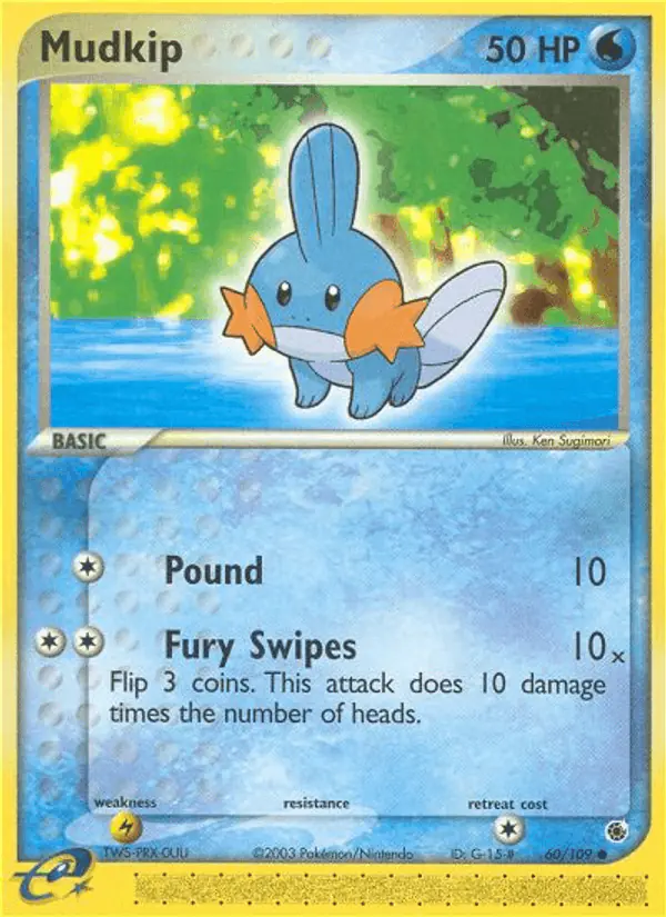 Carta Mudkip 60/109 de Ruby & Sapphire