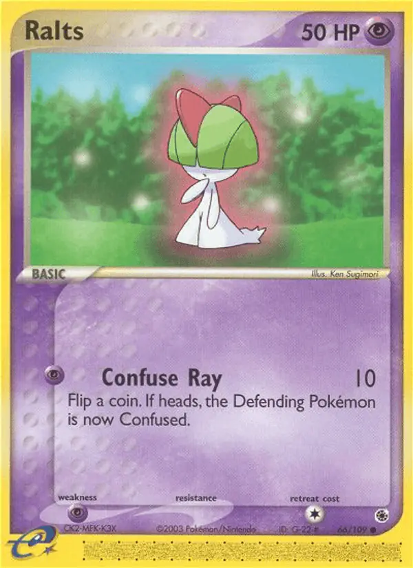 Carta Ralts 66/109 de Ruby & Sapphire