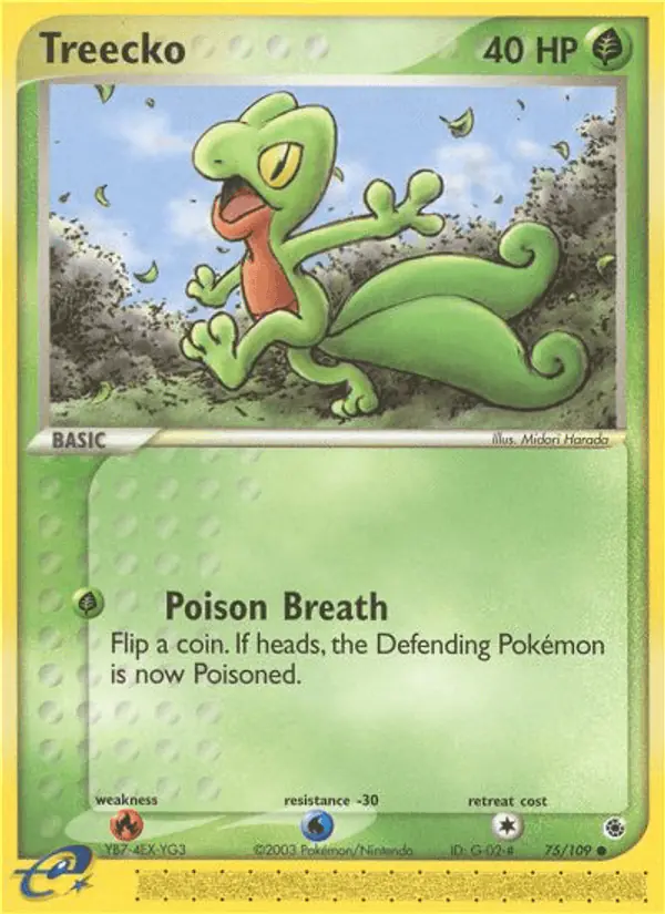 Carta Treecko 75/109 de Ruby & Sapphire