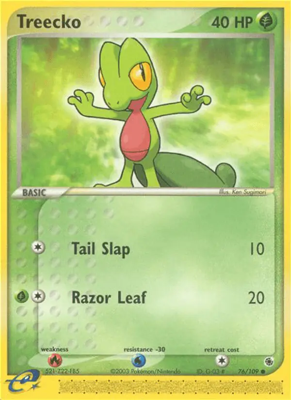 Carta Treecko 76/109 de Ruby & Sapphire