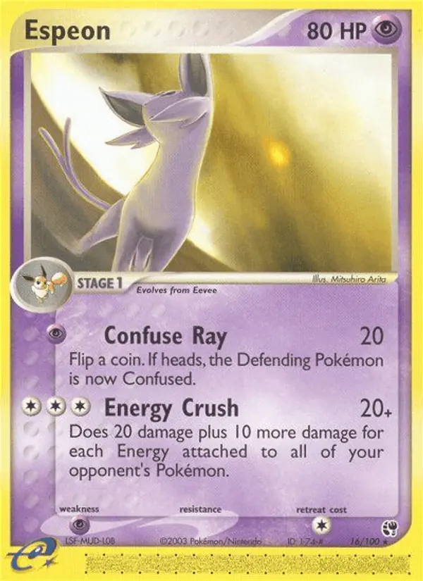 Carta Espeon 16/100 de Sandstorm