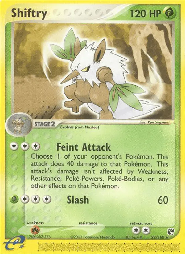 Carta Shiftry 22/100 de Sandstorm