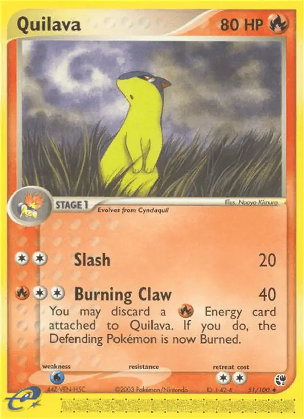 Carta Quilava 51/100 de Sandstorm