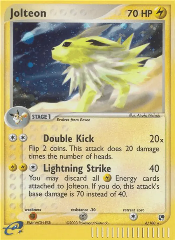 Carta Jolteon 6/100 de Sandstorm