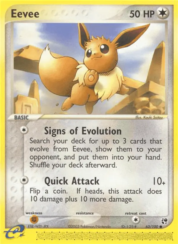 Carta Eevee 63/100 de Sandstorm