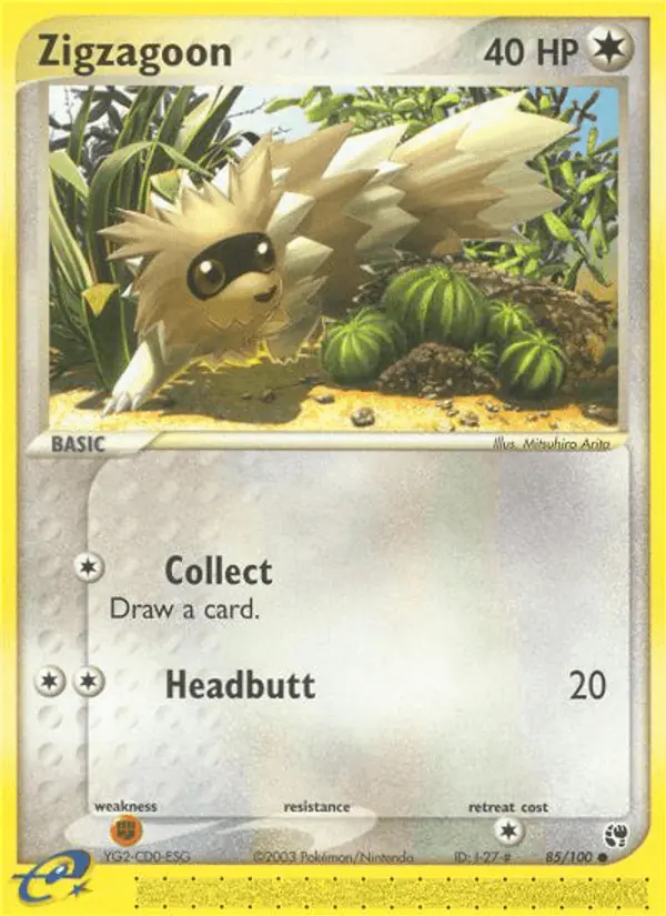 Carta Zigzagoon 85/100 de Sandstorm