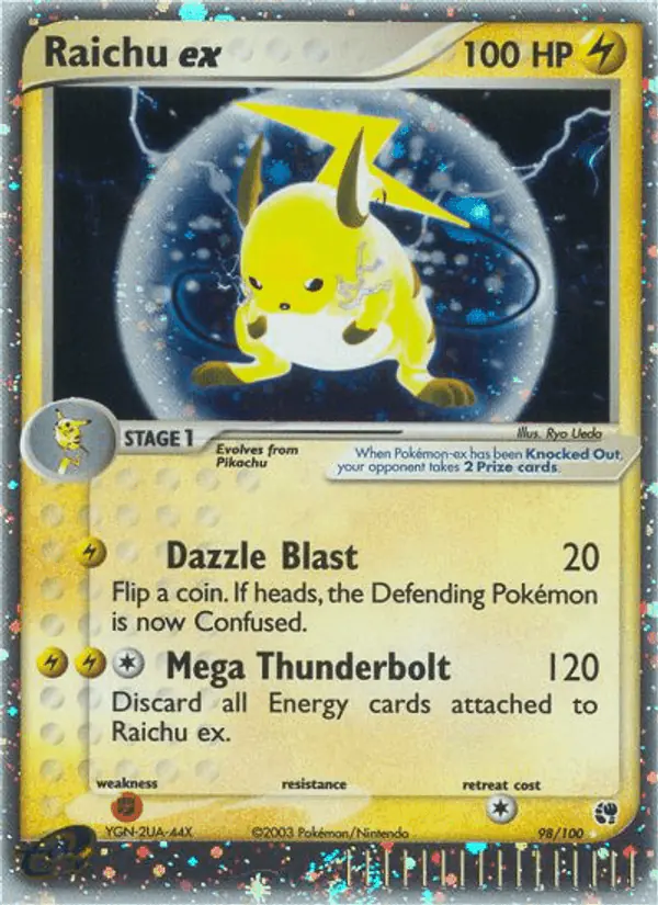 Carta Raichu ex 98/100 de Sandstorm