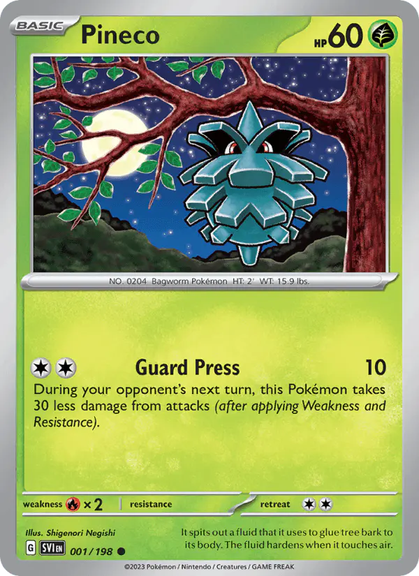 Carta Pineco 001/198 de Scarlet & Violet