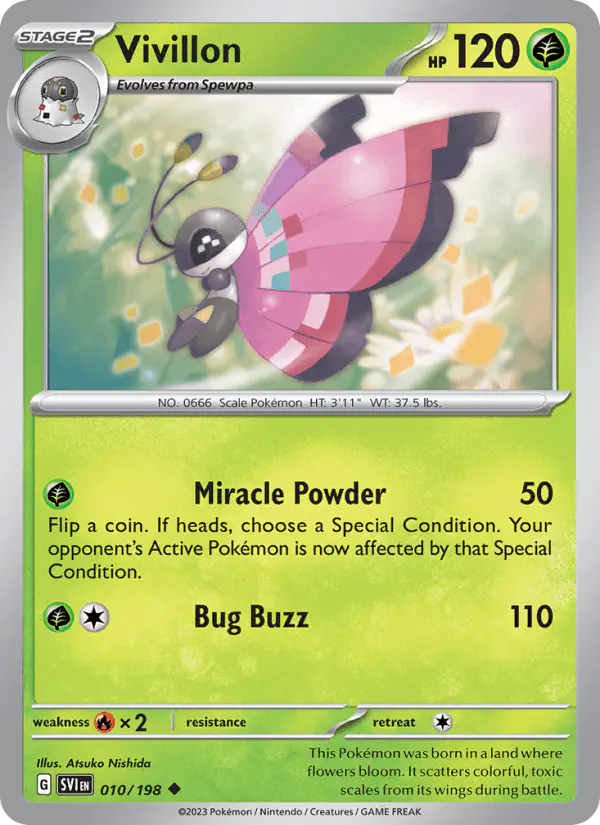 Carta Vivillon 010/198 de Scarlet & Violet
