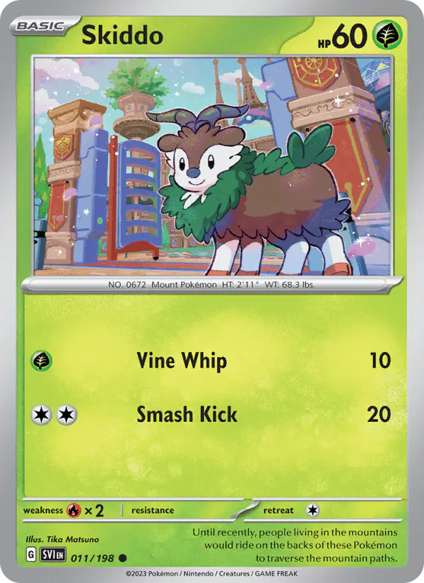 Carta Skiddo 011/198 de Scarlet & Violet