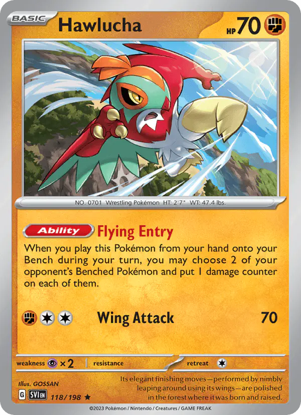 Carta Hawlucha 118/198 de Scarlet & Violet