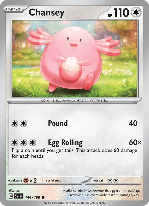 Carta Chansey 144/198 de Scarlet & Violet