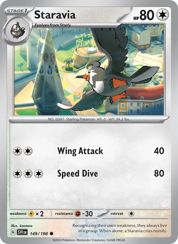 Carta Staravia 149/198 de Scarlet & Violet