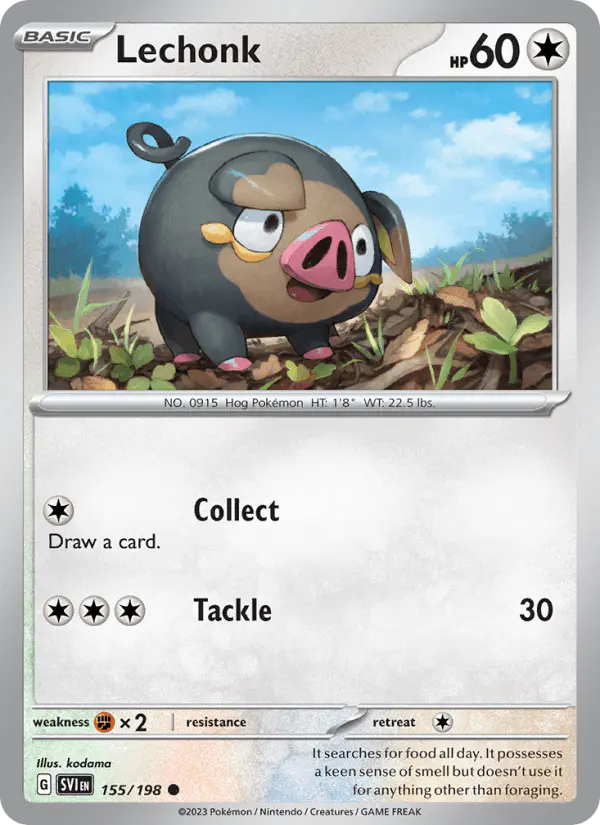 Carta Lechonk 155/198 de Scarlet & Violet