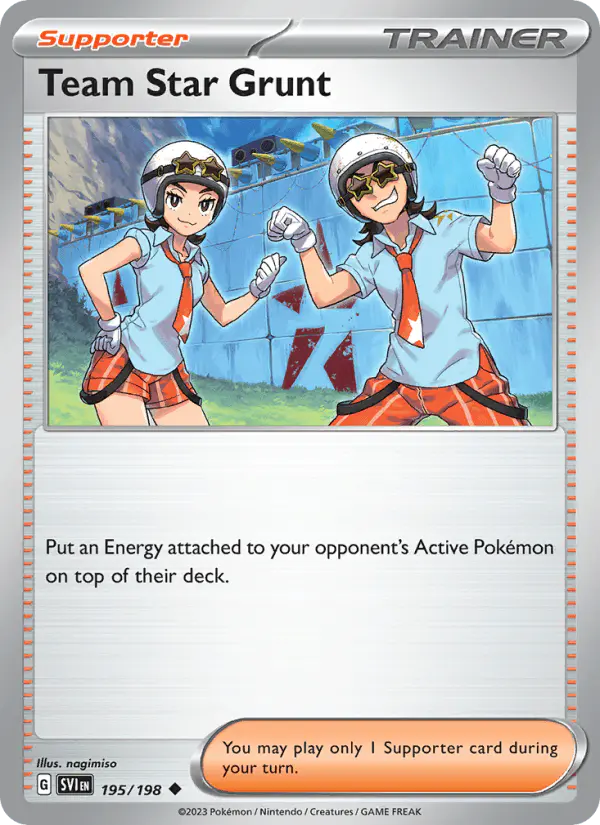 Carta Team Star Grunt 195/198 de Scarlet & Violet