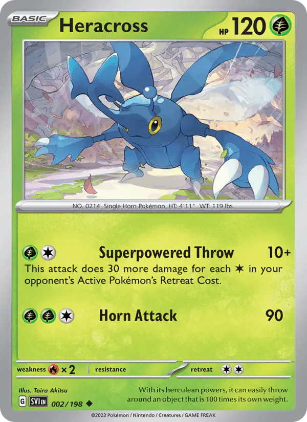 Carta Heracross 002/198 de Scarlet & Violet