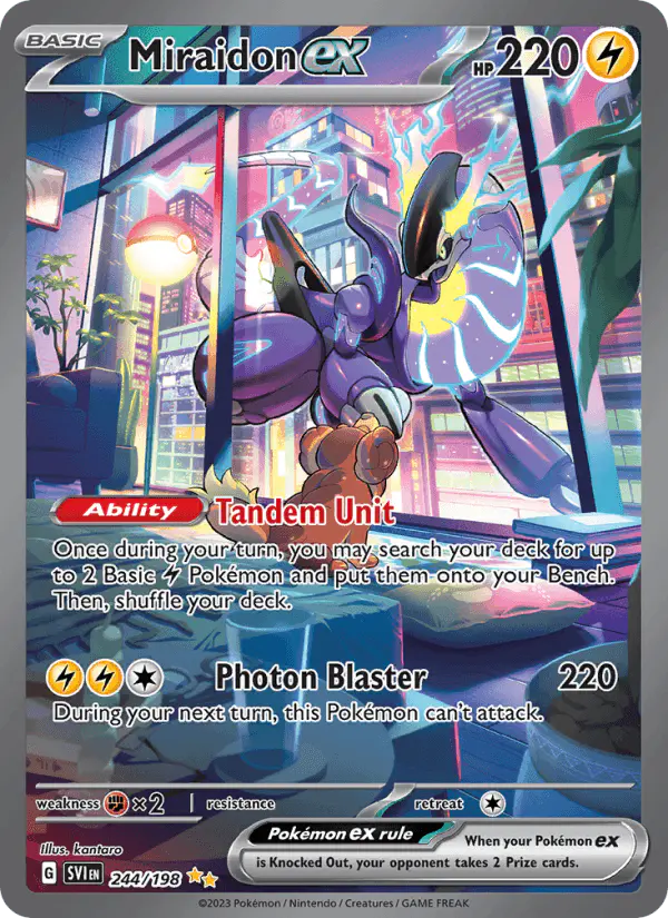 Carta Miraidon ex 244/198 de Scarlet & Violet