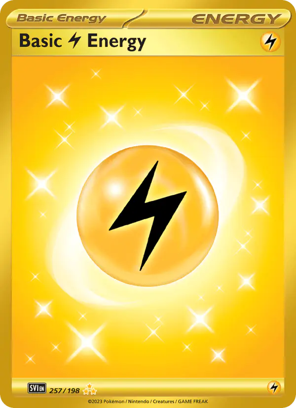 Carta Basic Lightning Energy 257/198 de Scarlet & Violet