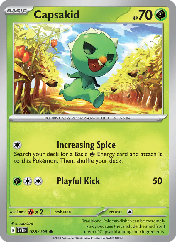 Carta Capsakid 028/198 de Scarlet & Violet