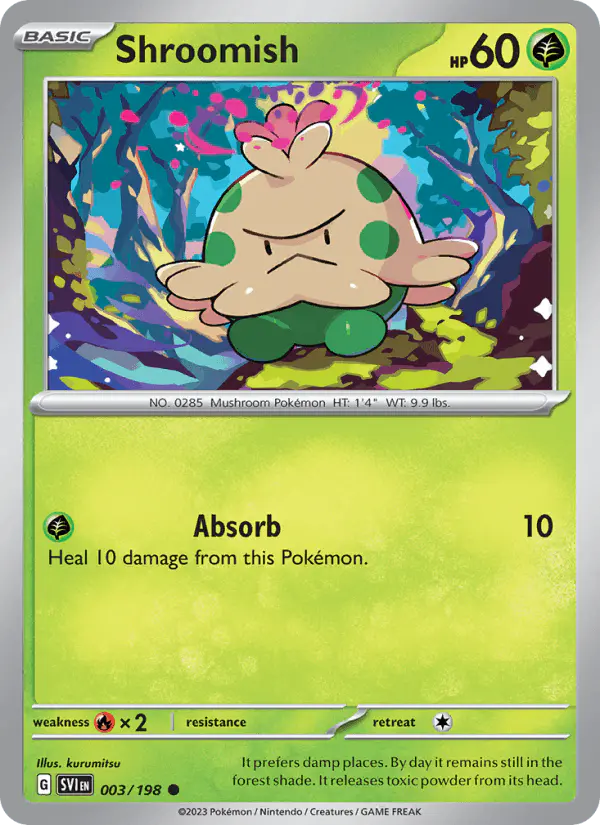 Carta Shroomish 003/198 de Scarlet & Violet
