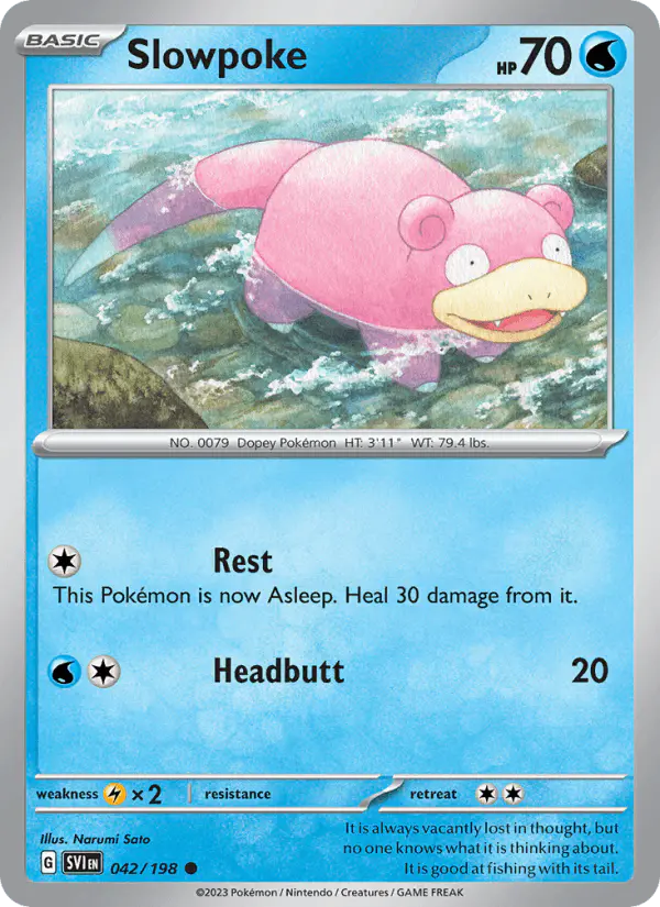 Carta Slowpoke 042/198 de Scarlet & Violet