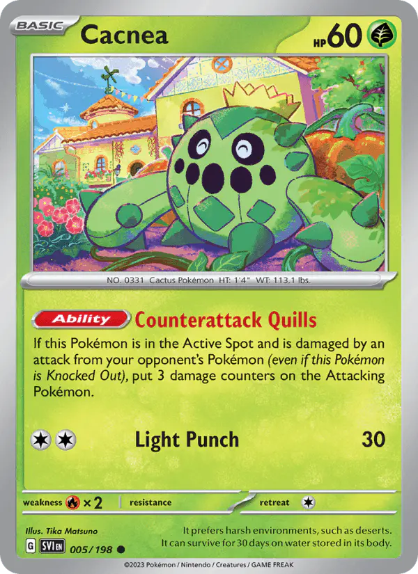 Carta Cacnea 005/198 de Scarlet & Violet