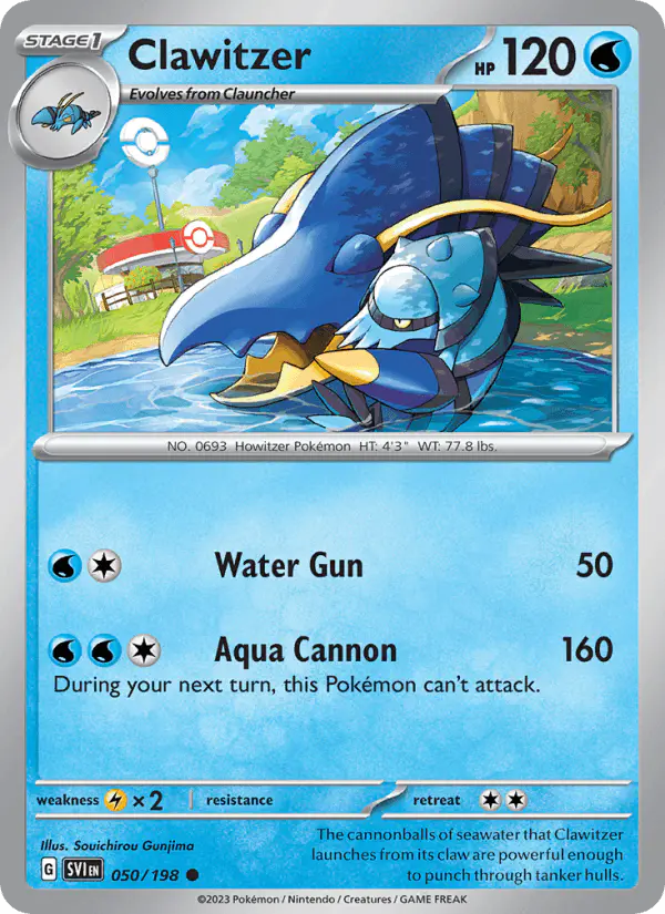 Carta Clawitzer 050/198 de Scarlet & Violet