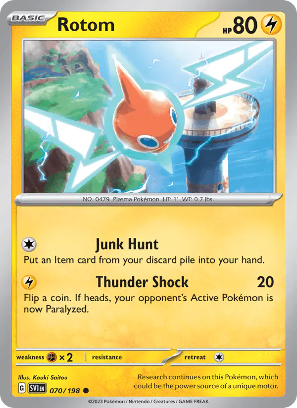 Carta Rotom 070/198 de Scarlet & Violet
