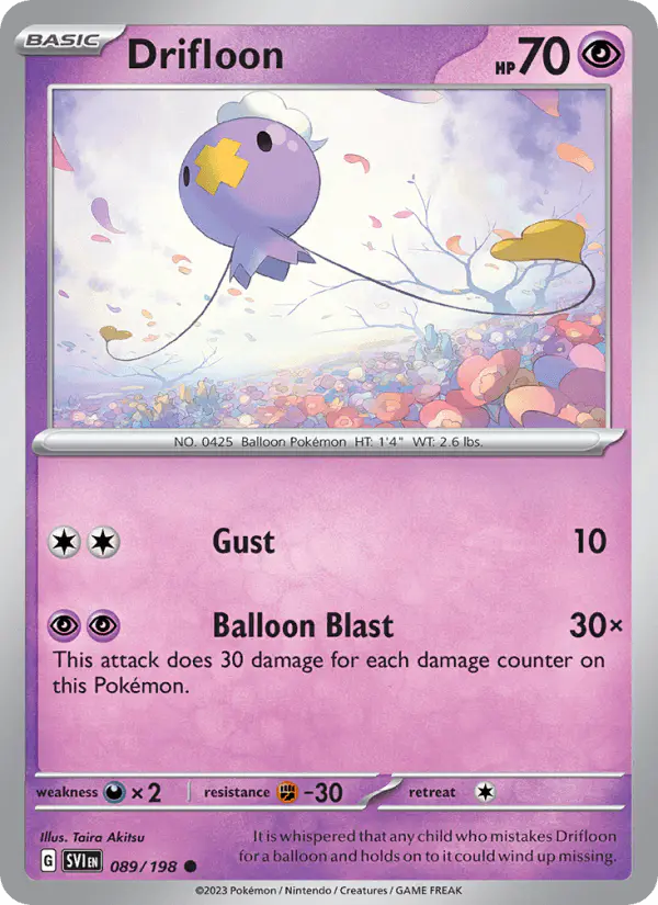 Carta Drifloon 089/198 de Scarlet & Violet