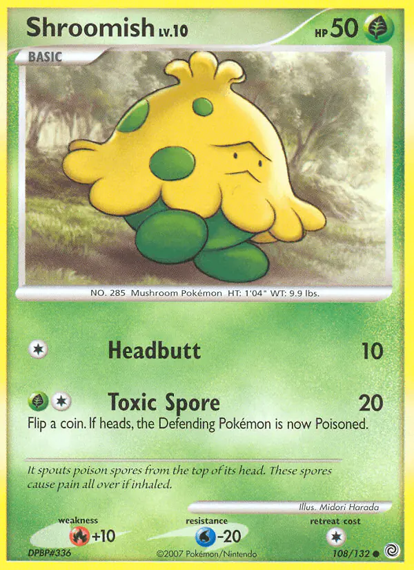 Carta Shroomish 108/132 de Secret Wonders